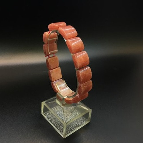 천연 원석 잉카로즈 로도크로사이트 팔찌 1.4x1.2cm
