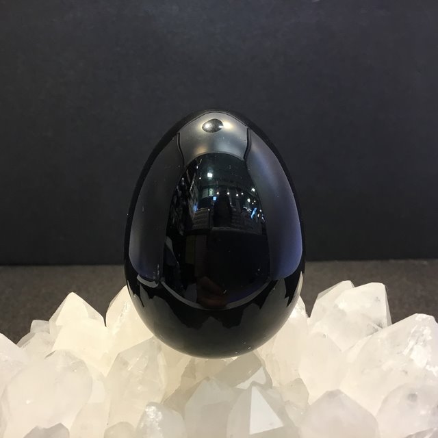 천연원석 관상용 에그스톤 계란형 오닉스 78g H5x3.5cm