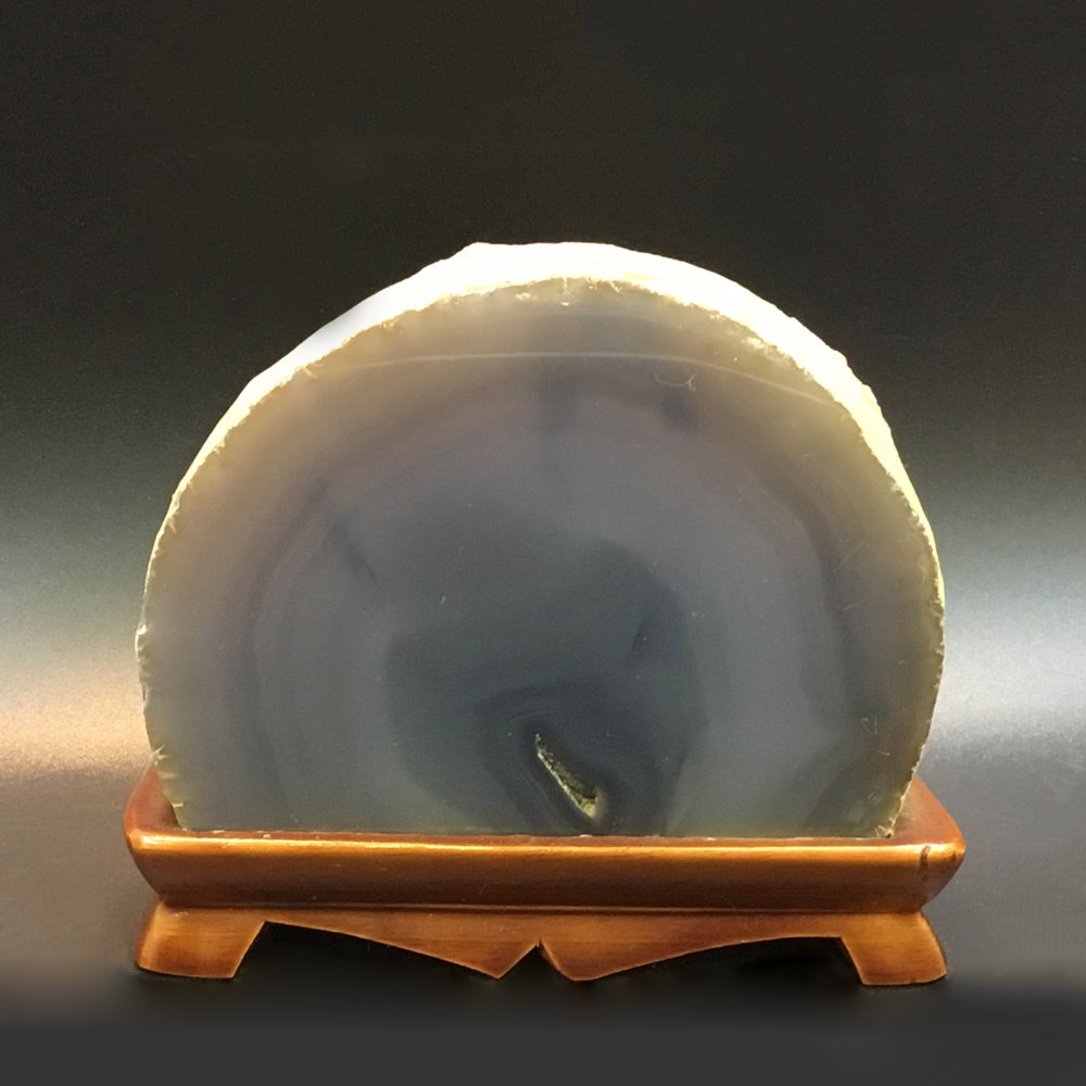 천연 원석 관상용 아게이트 마노 568g H9cm W10cm (1점)