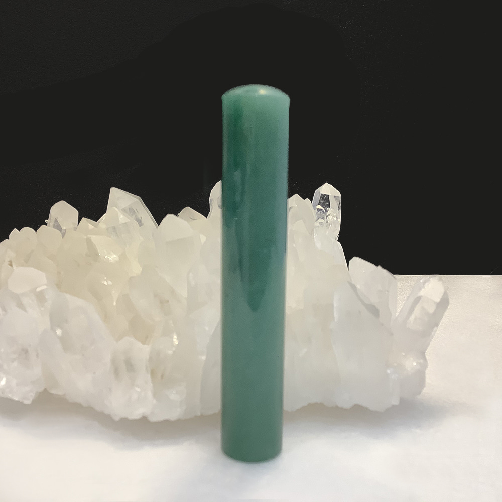 천연원석 아벤츄린 도장 28g h7.5 w1.4cm 도장재 (1점)