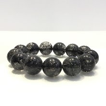 천연원석 흑침수정 블랙루틸쿼츠 팔찌 56g AAAA 14.5mm 둘레 17cm (1점)
