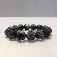 천연원석 흑침수정 블랙루틸쿼츠 팔찌 68g AAAA 15mm 둘레 22cm (1점)