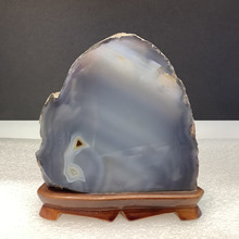 천연 원석 관상용 아게이트 마노 828g h13cm w11.5cm (1점）
